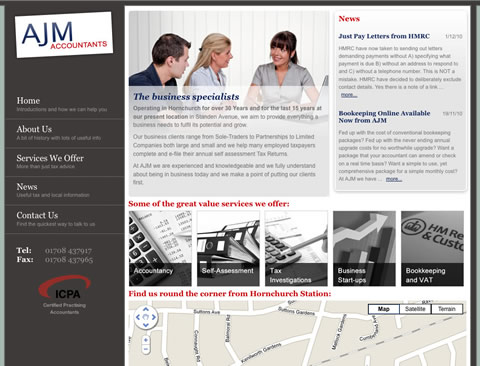 AJM Accountants - design and build