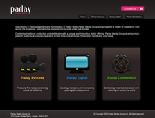 Parlay Media Group: web design, front-end development